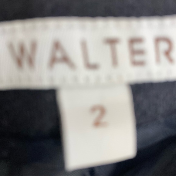 WALTER Wool Blend Straight Leg Dress Pants In Blue Size 2 - Picture 5 of 6